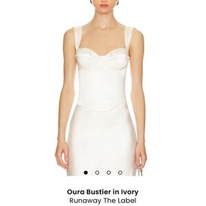 REVOLVE: Oura Bustier Top and Midi Skirt Set in Ivory